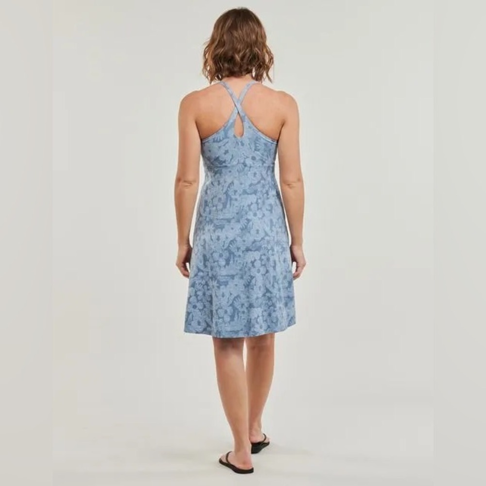 Patagonia Amber Dawn Dress Light Plume Grey Women’s Small Floral Cross back - Picture 2 of 10